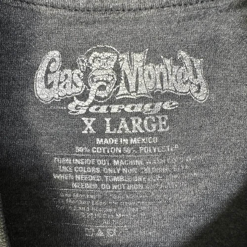Gas Monkey Garage‎ Mens T-Shirt XL Gray Dallas Texas Graphic Tee Fast N Loud